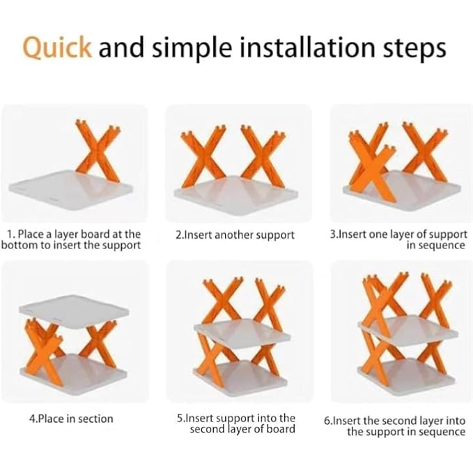 5-Layer Foldable Plastic Shoe Rack