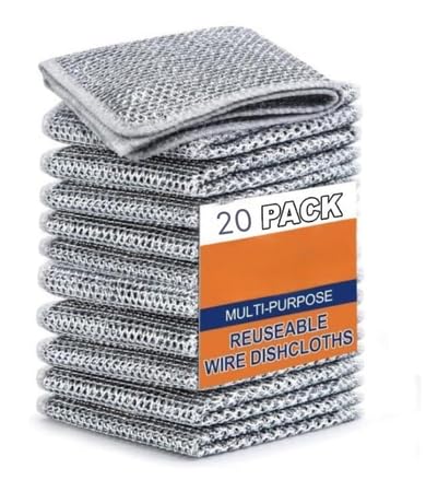 Non-Scratch Dual-Side Dish Cloth – Pack of 20