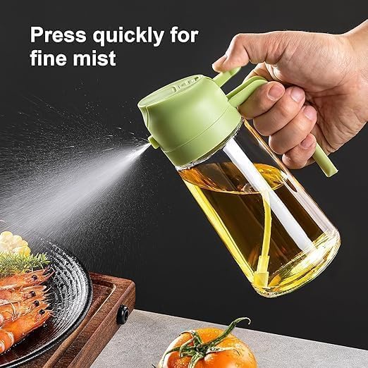 2-in-1 Olive Oil Dispenser & Sprayer – 500ml”