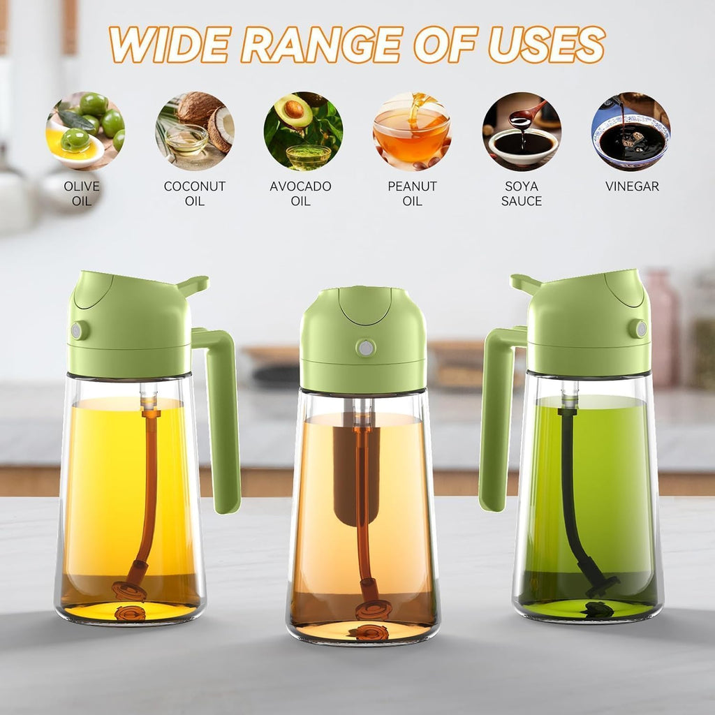 2-in-1 Olive Oil Dispenser & Sprayer – 500ml”