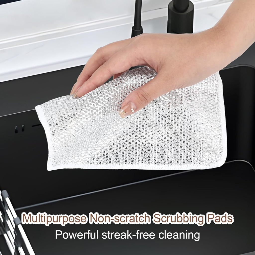 Non-Scratch Dual-Side Dish Cloth – Pack of 20