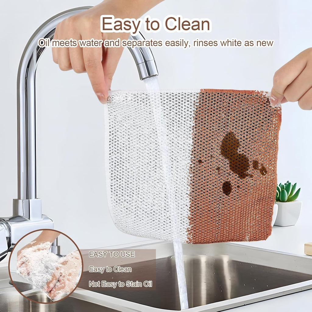 Non-Scratch Dual-Side Dish Cloth – Pack of 20