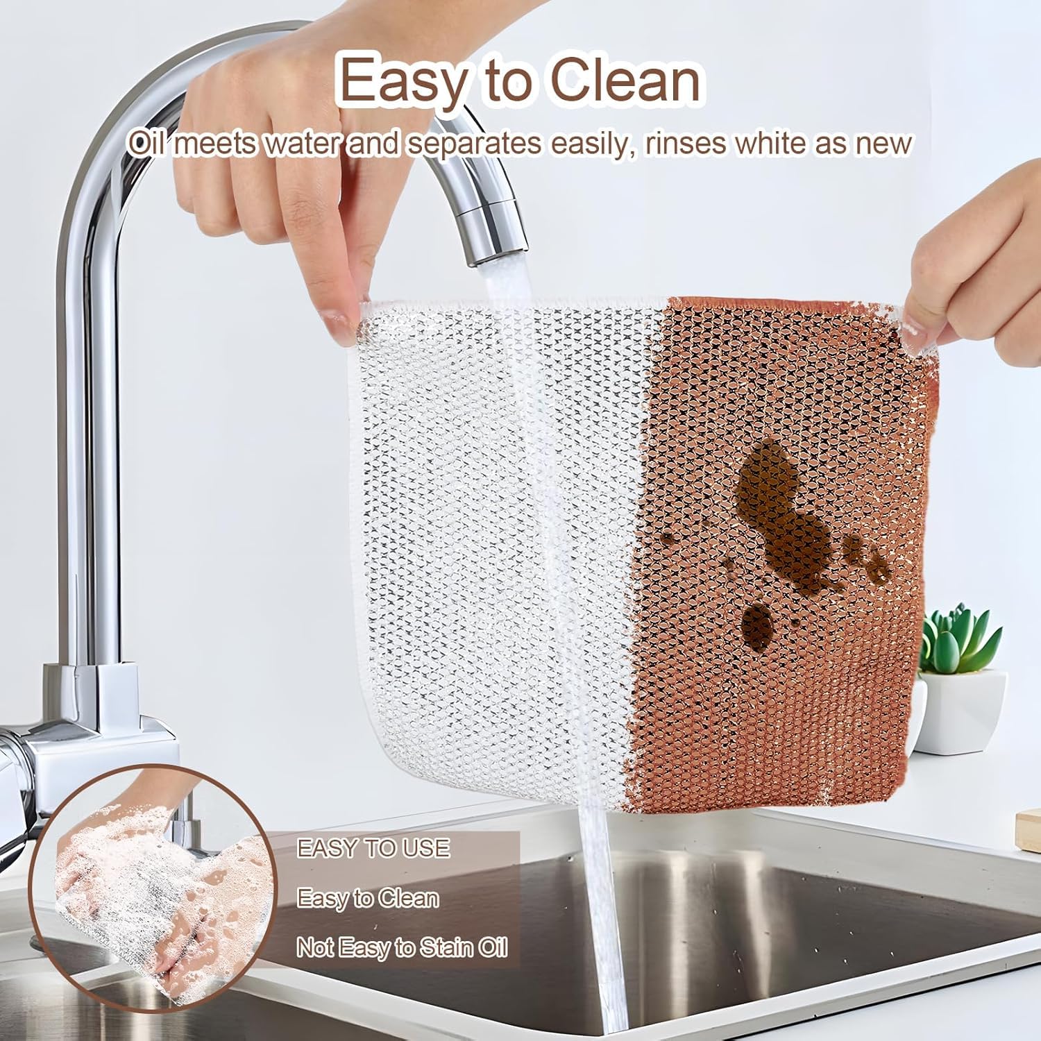 Non-Scratch Dual-Side Dish Cloth – Pack of 20