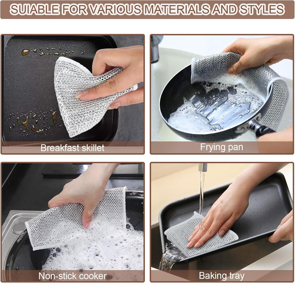 Non-Scratch Dual-Side Dish Cloth – Pack of 20